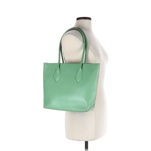 Furla Green Candy Saffiano Leather Medium Tote Shoulder Bag Light Green - Picture 2 of 3